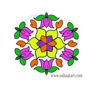 Flower Kolam 93 – Usha at Art