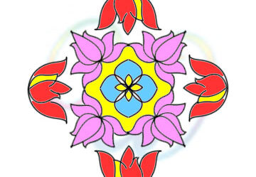 Flower Kolam 103