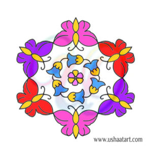 Butterfly Kolam 14